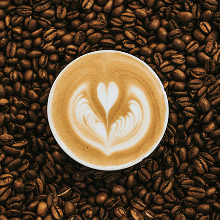 ハートカフェラテ